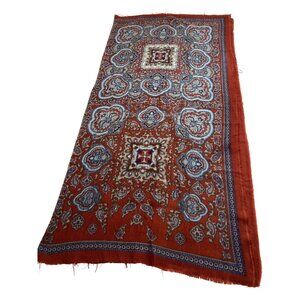 Zara Paisley Printed Medium Blanket Scarf in Red